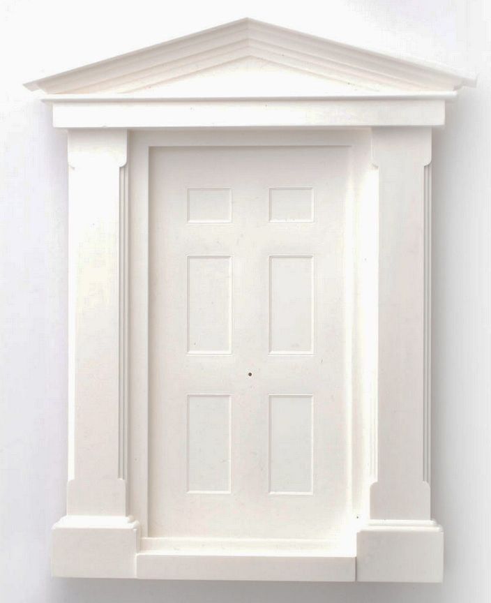 Large Georgian White Plstic Door for 12th Scale Dolls House