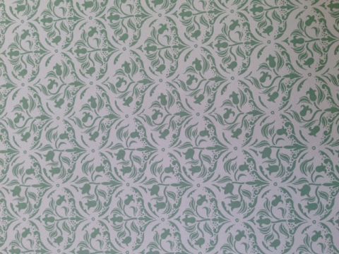 Fine Qual Tulip Arabesque Sea Green Paper for 12th Scale Dolls House