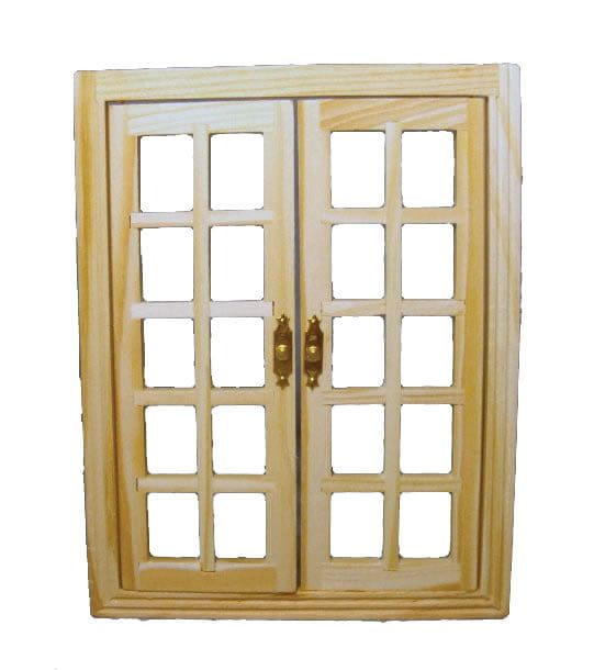Wooden French Windows for 12th Scale Dolls House