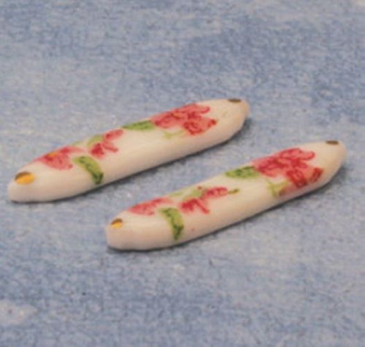 Ceramic Rose Door Plates for 12th Scale Dolls House