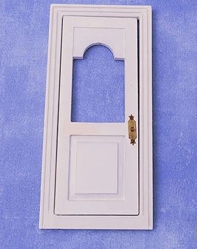 White Window Front Door for 12th Scale Dolls House