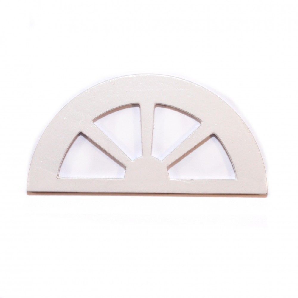 Small White Fanlight Window for 12th Scale Dolls House