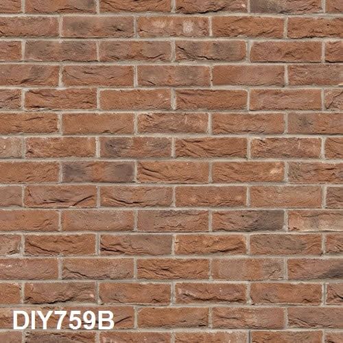 3D Effect Brick Style Embossed Weathered Brick Wallpaper for 12th Scale Dolls House
