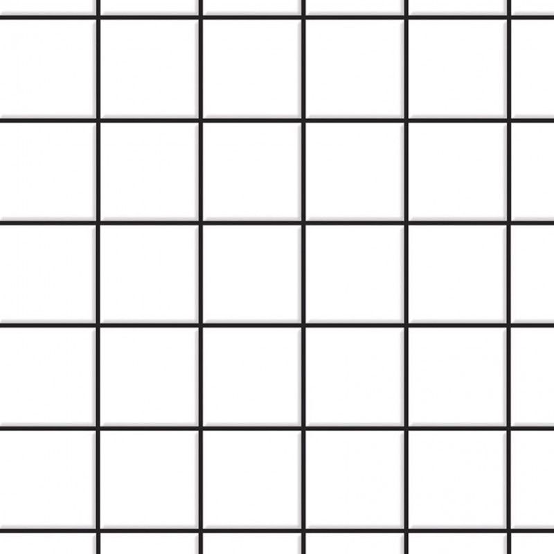 Embossed White Square Wall/ Floor Tiles with Dark Grout for 12th Scale Dolls House