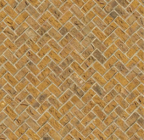 Embossed Yellow Brick Herringbone for 12th Scale Dolls House