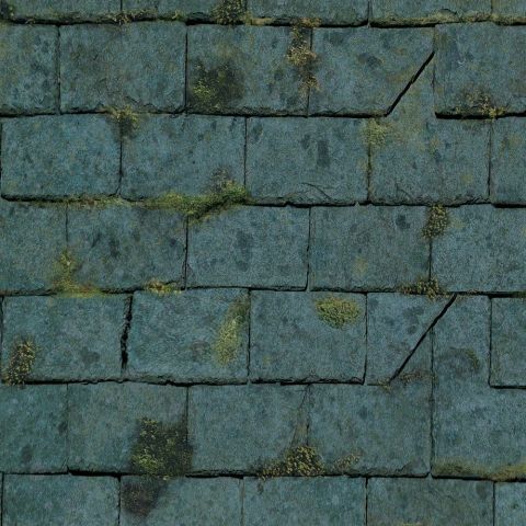 Embossed Old Dark Roof Slates for 12th Scale Dolls House