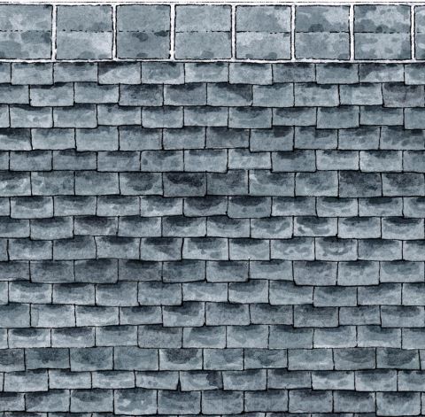 Embossed Grey Georgian Roof Tiles for 12th Scale Dolls House