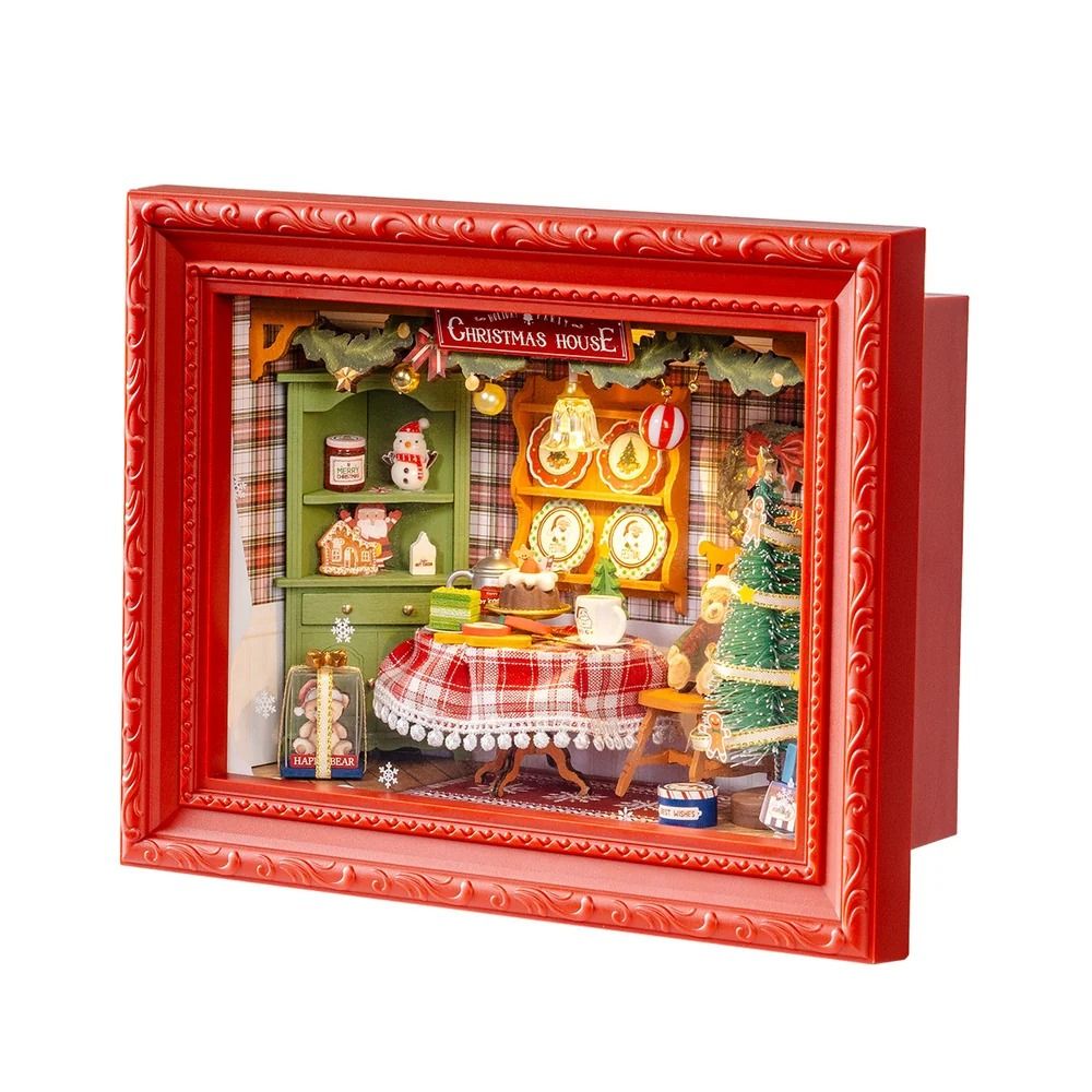 Rolife Christmas Eve Party Story Frame DIY Miniature Dollhouse Kit