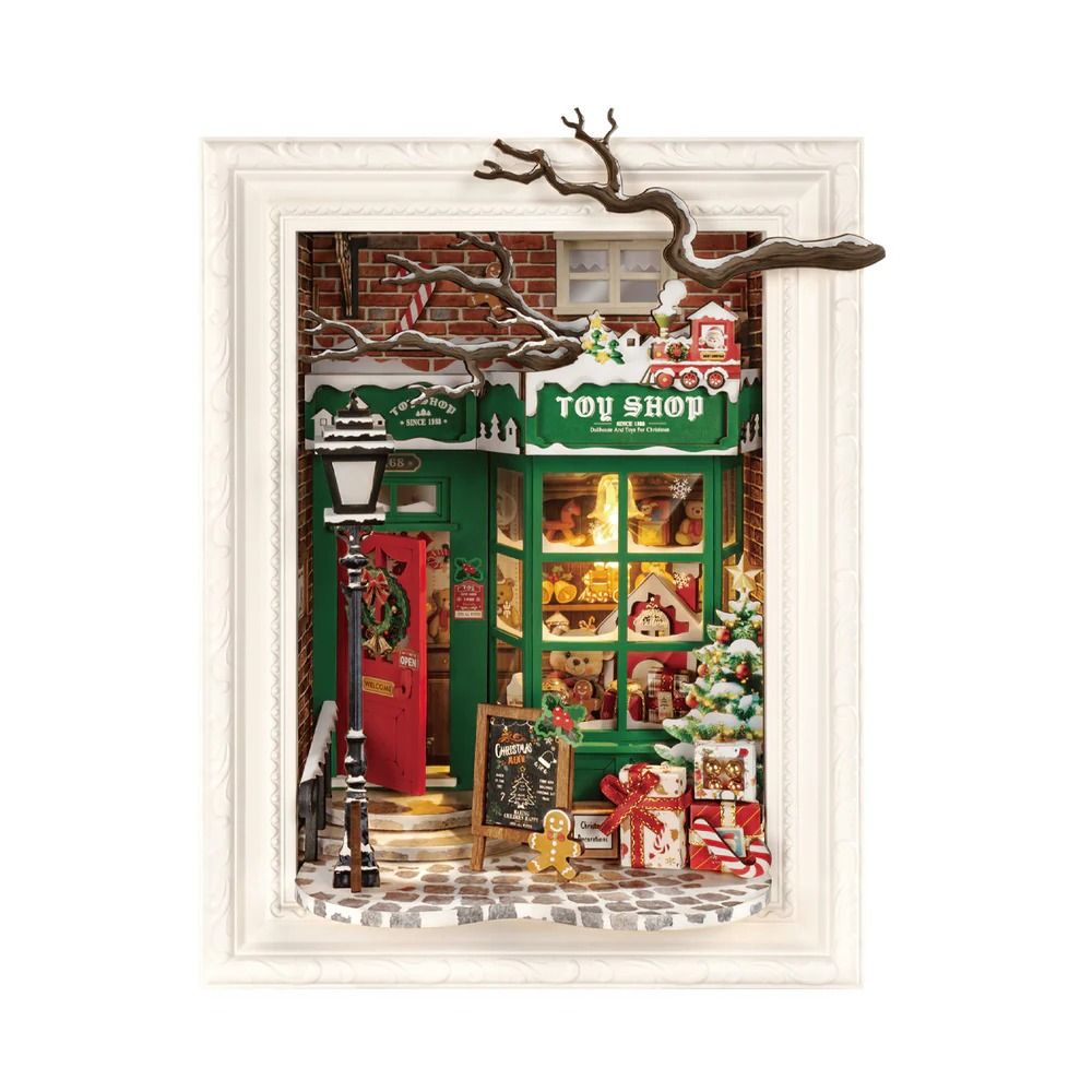 Rolife Santa's Toy Shop Story Frame DIY Miniature Dollhouse Kit