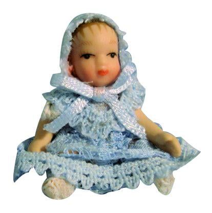 Porcelain Tiny Baby Boy for 12th Scale Dolls House