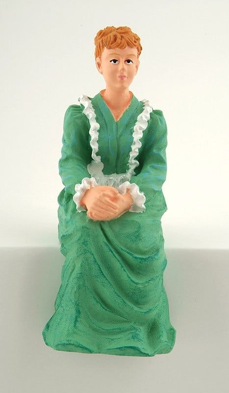 Sitting Victorian Lady Resin Figure for 12th Scale Dolls House