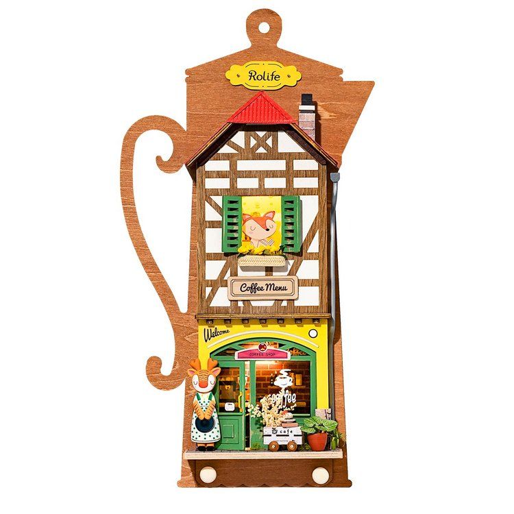 Rolife Lazy Coffee House DIY Wall Hanging Kit