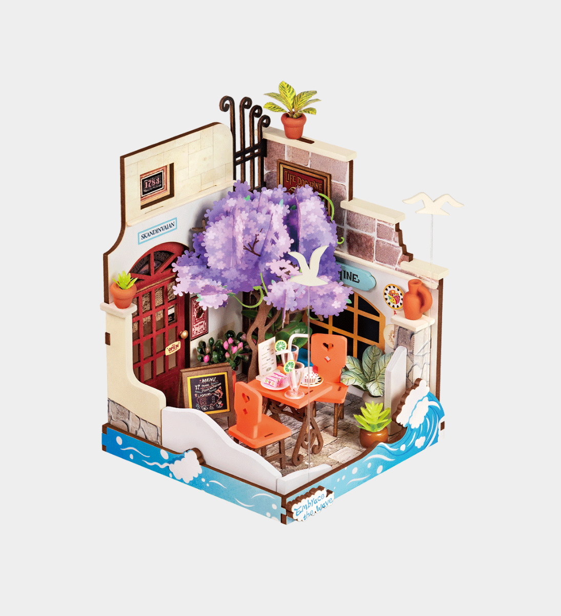 Rolife Sea Holiday Restaurant DIY Miniature House Kit