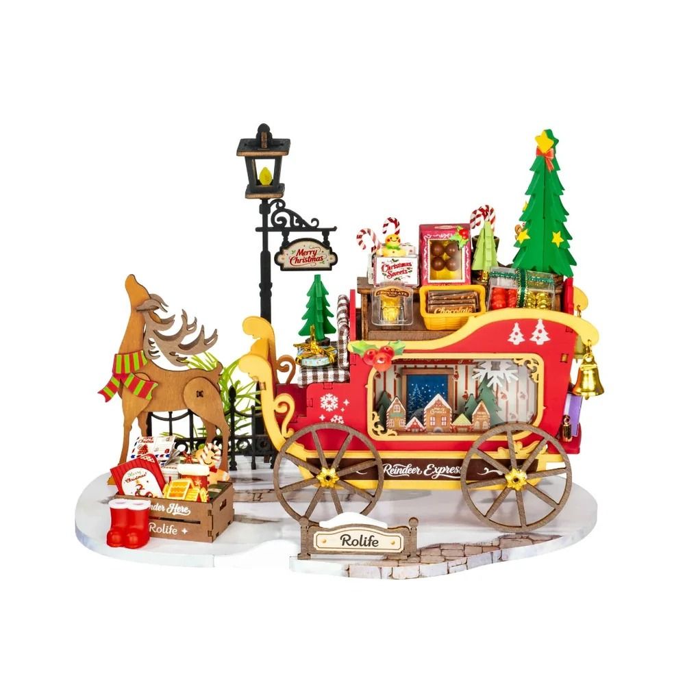Rolife Reindeer Express Wooden Model Kit