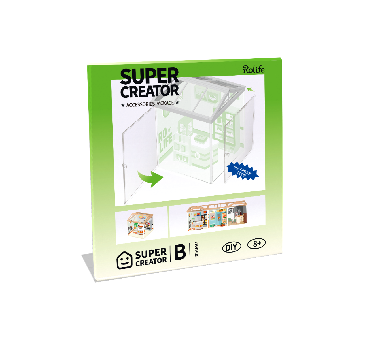 Rolife Door B for Super Store DIY Miniature Dollhouse Kits