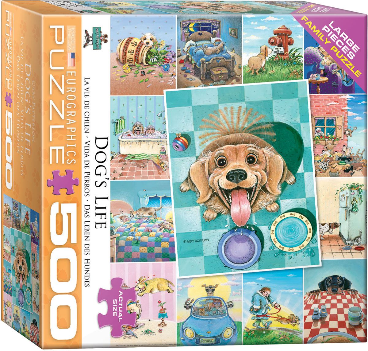 Eurographics Dogs Life Collage 500 Piece Jigsaw