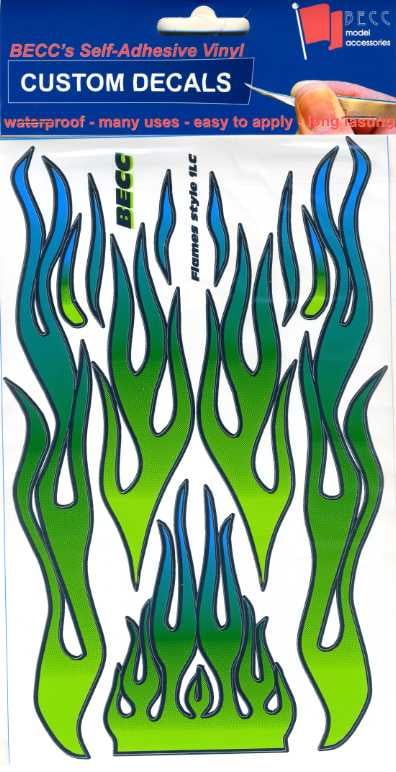 Flames Lime Cyan