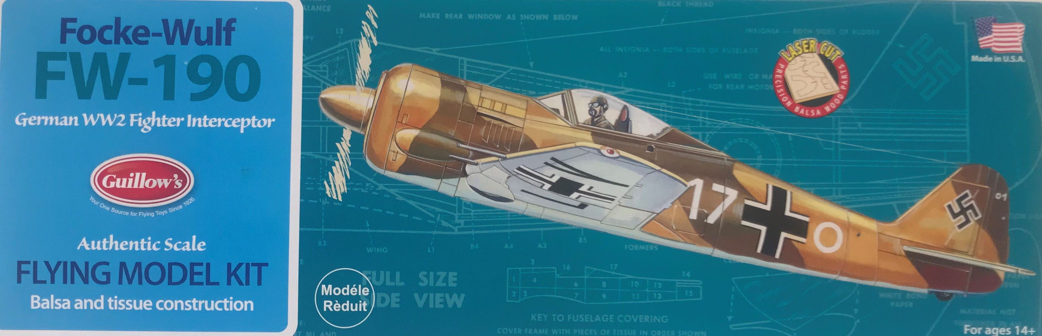 Guillows 1/32 Scale Focke-Wulf FW-190 Balsa Model Kit