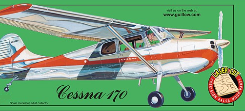 Guillows 1/24 Scale Cessna 170 Balsa Model Kit