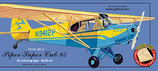 Guillows 1/18 Scale Piper Super Cub 95 Balsa Model Kit