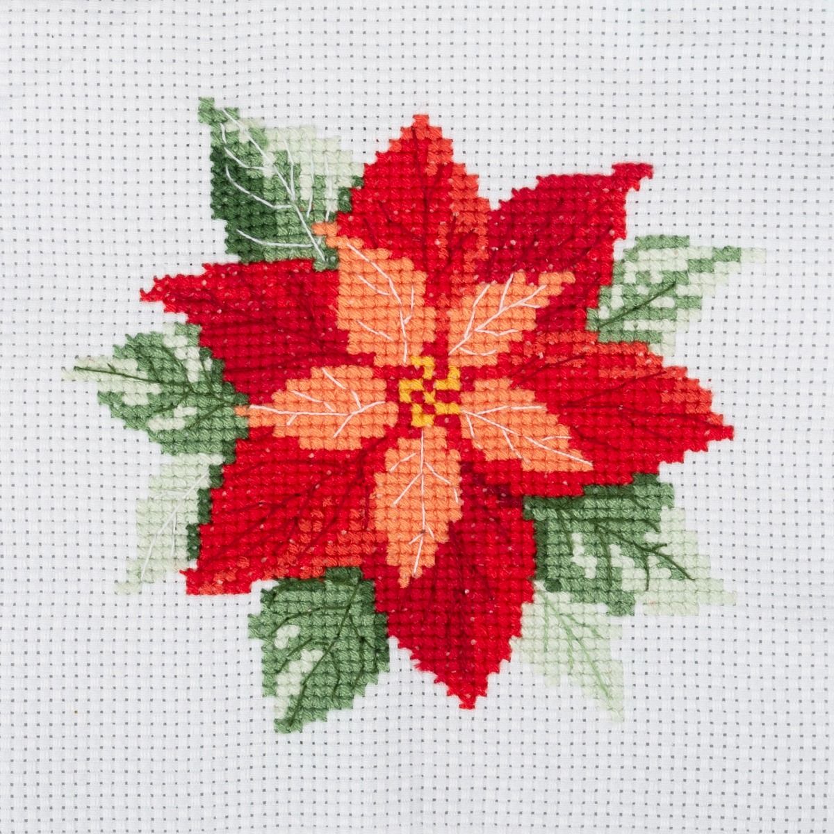 Trimits Poinsettia Mini Counted Cross Stitch Kit