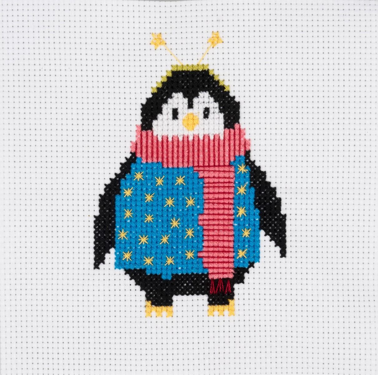 Trimits Cosy Penguin Mini Counted Cross Stitch Kit