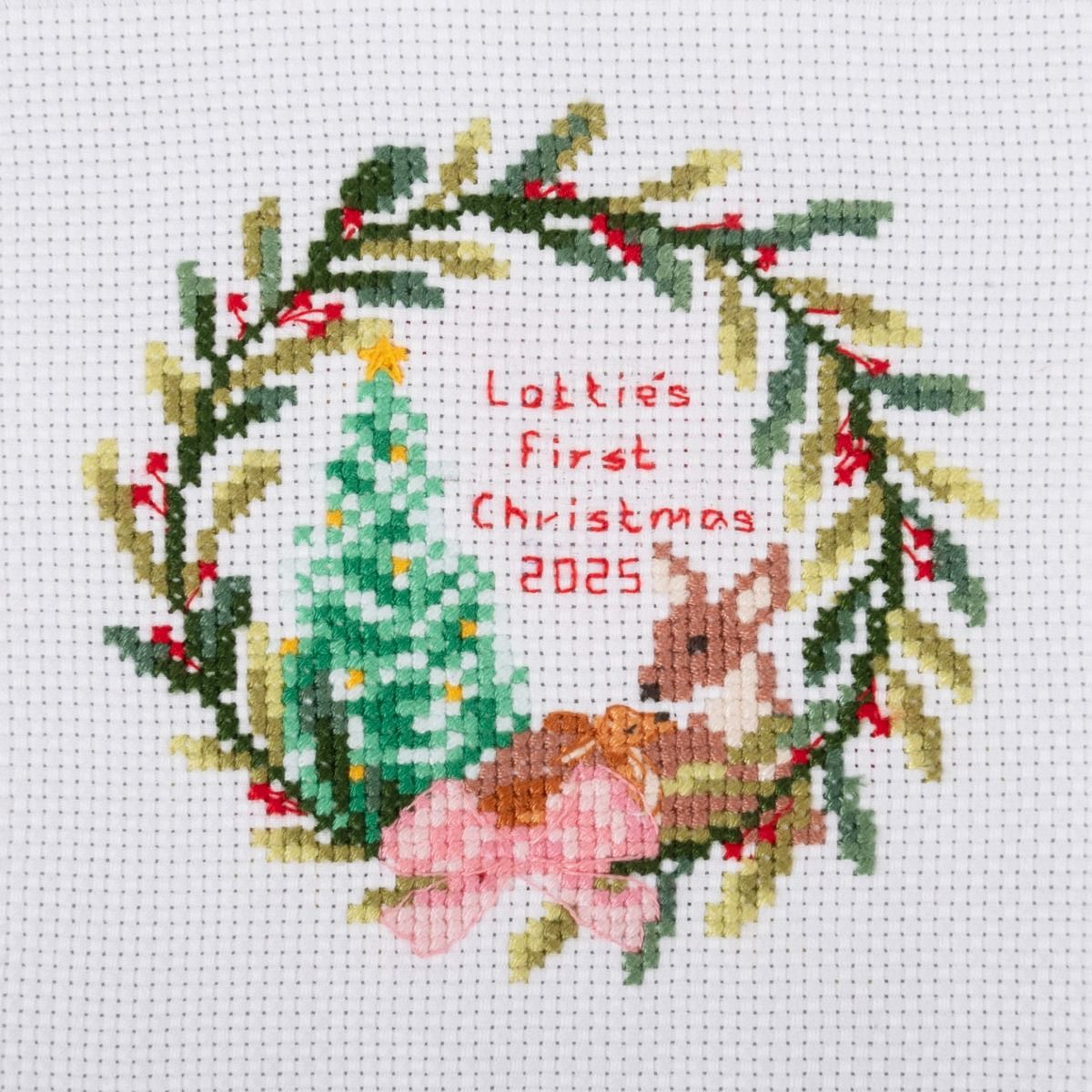Trimits Baby's First Christmas Mini Counted Cross Stitch Kit