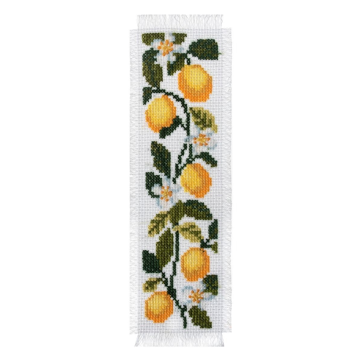 Trimits Lemon Counted Cross Stitch Bookmark Kit