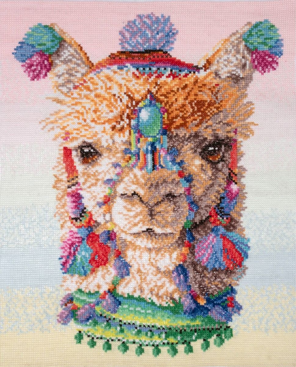 Trimits Alpacas Large Printed Cross Stitch Kit