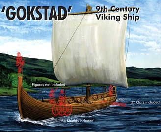 Emhar 1/72 Scale Gokstad 9th Century Viking Ship Model Kit