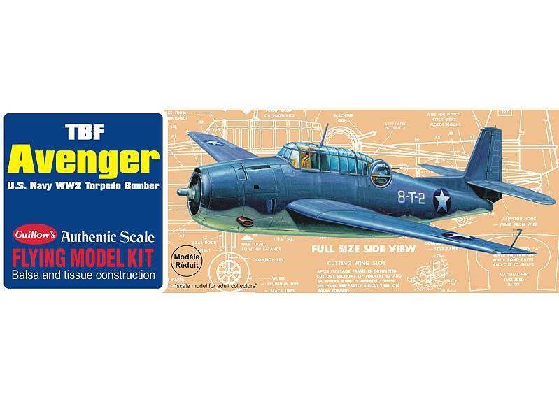 Guillows 1/30 Scale TBF Avenger Balsa Model Kit