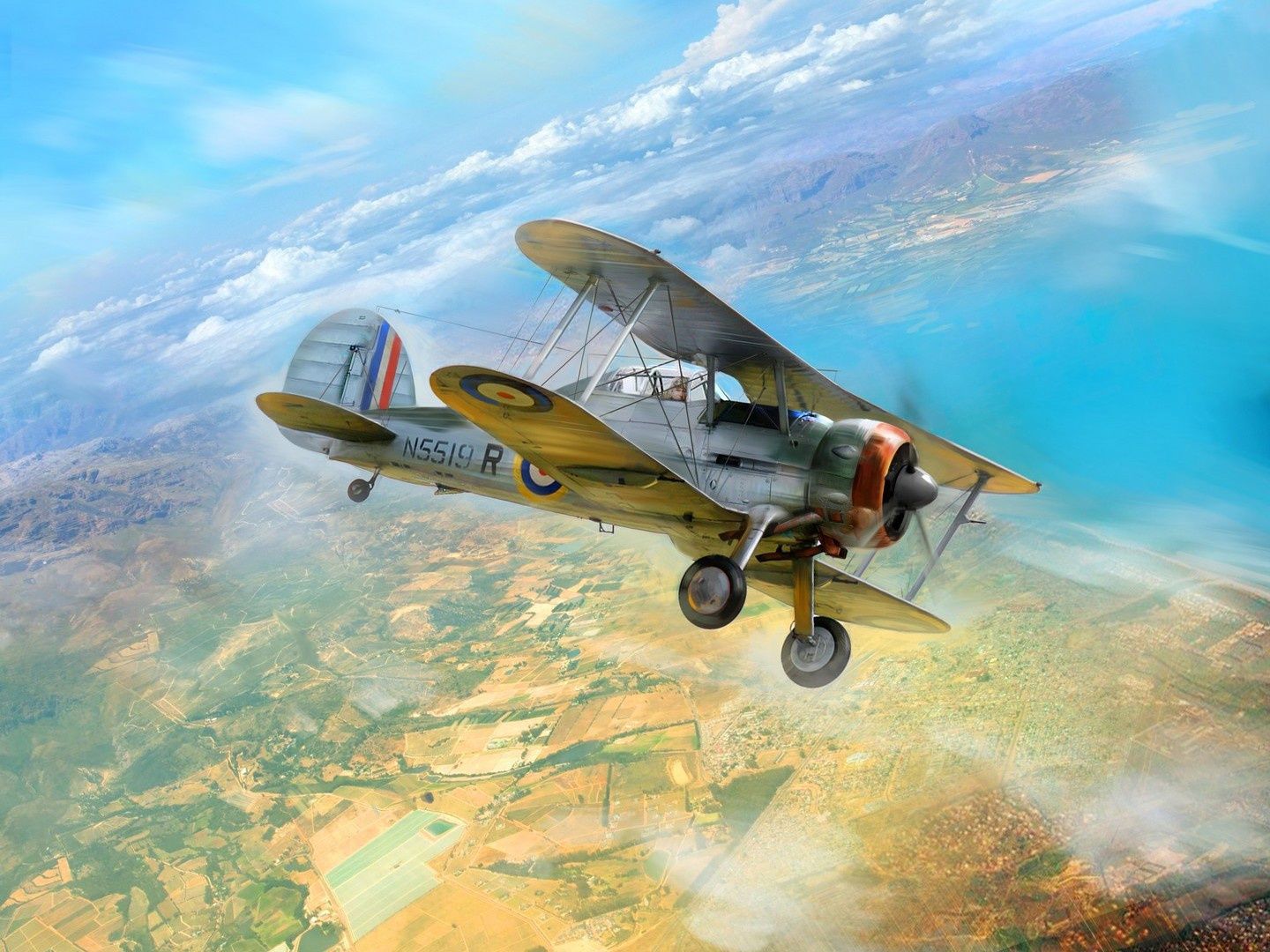 ICM 1/32 Scale Gloster Sea Gladiator Mk.II, WWII British Naval Fighter Plane Model Kit