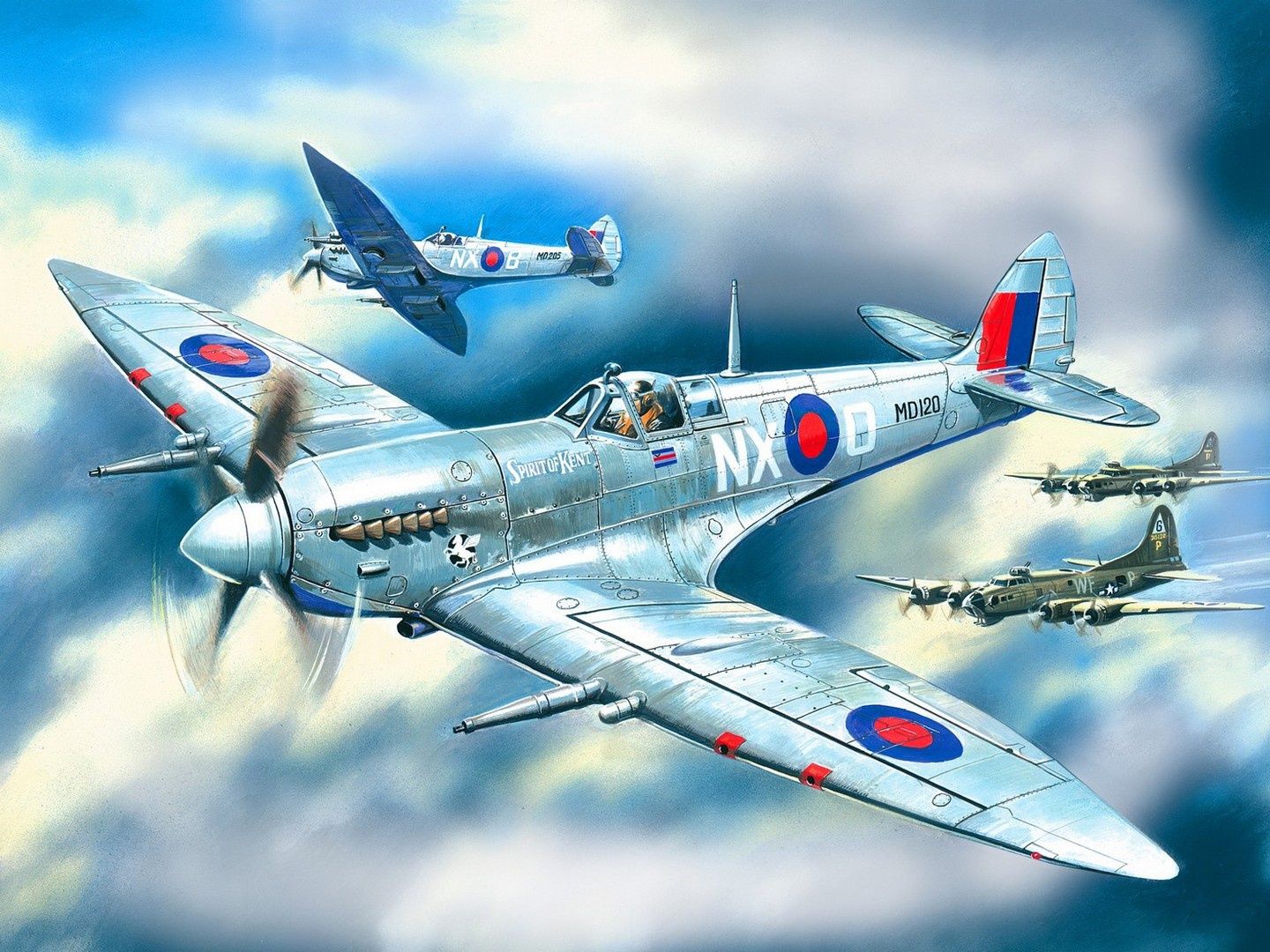 ICM 1/48 Scale Spitfire Mk.VII, WWII British Fighter Plane Model Kit