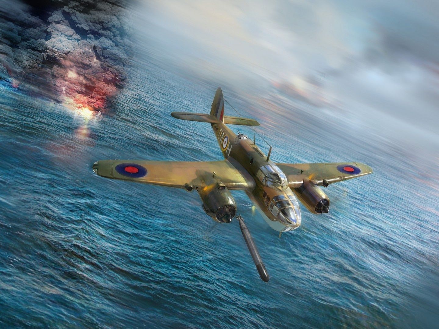 ICM 1/48 Scale Bristol Beaufort Mk.I, WWII British Torpedo-Bomber Model Kit