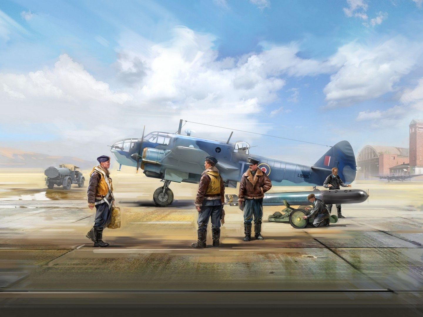 ICM 1/48 Scale Bristol Beaufort Mk.IA with RAF Pilots & Ground Staff Figures Model Kit