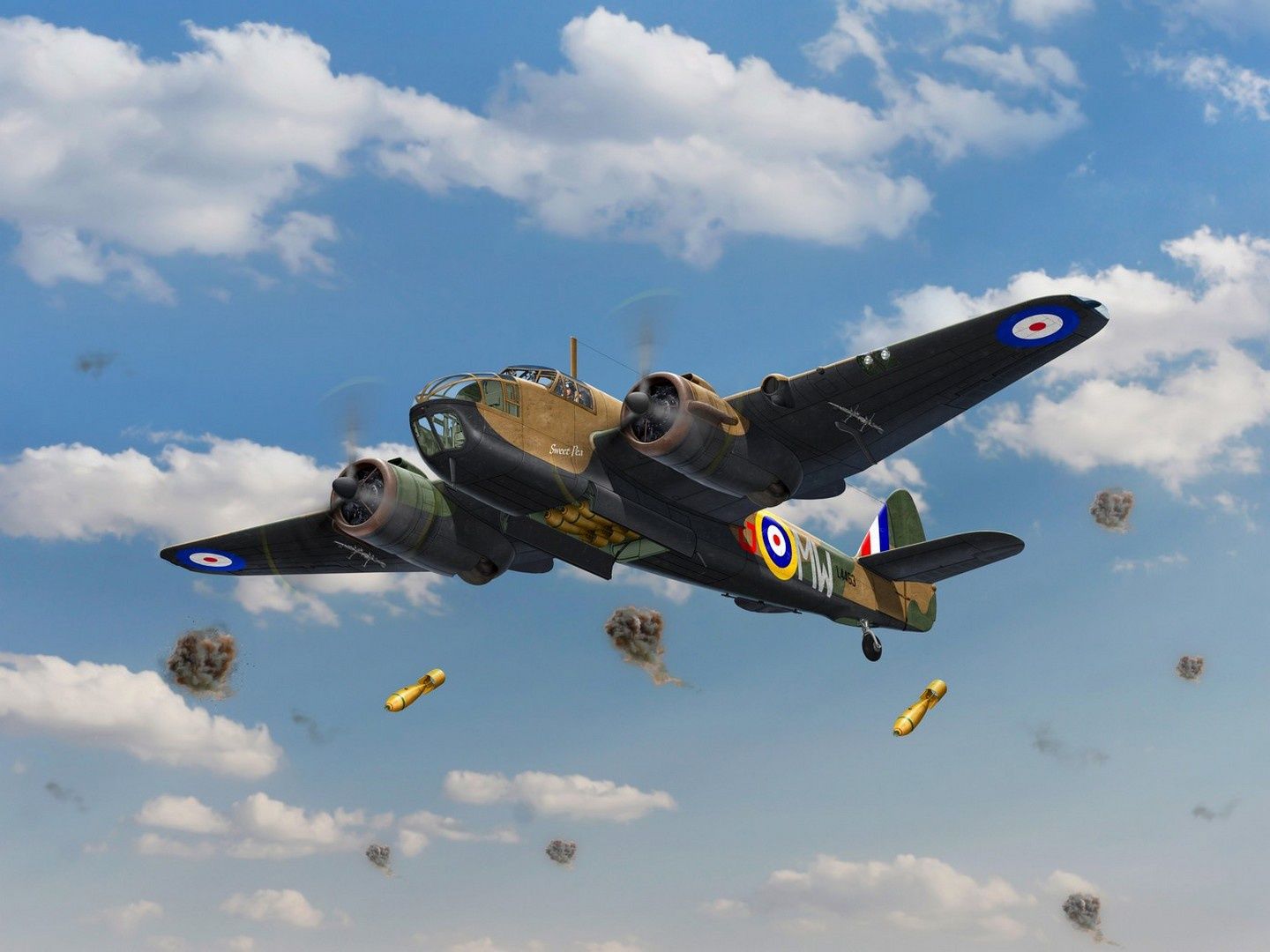 ICM 1/48 Scale Bristol Beaufort Mk.I Bombing Raid Plane Model Kit