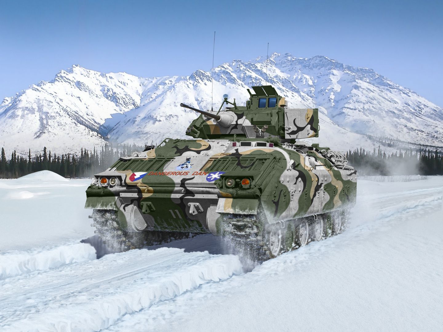 ICM 1/72 Scale M2 Bradley Light Tank U.S. Infantry Fighting Vehicle Model Kit