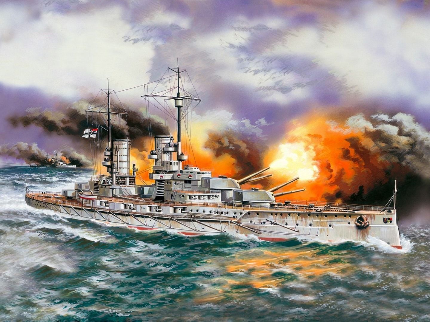 ICM 1/350 Scale Markgraf' WWI German Battleship Model Kit