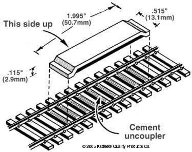 Kadee Delayed Between the Rails Magnet Uncoupler Code 100(1pr)