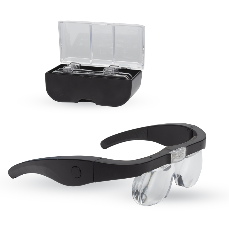 Lightcraft Pro LED Magnifier Glasses with 4 Lenses