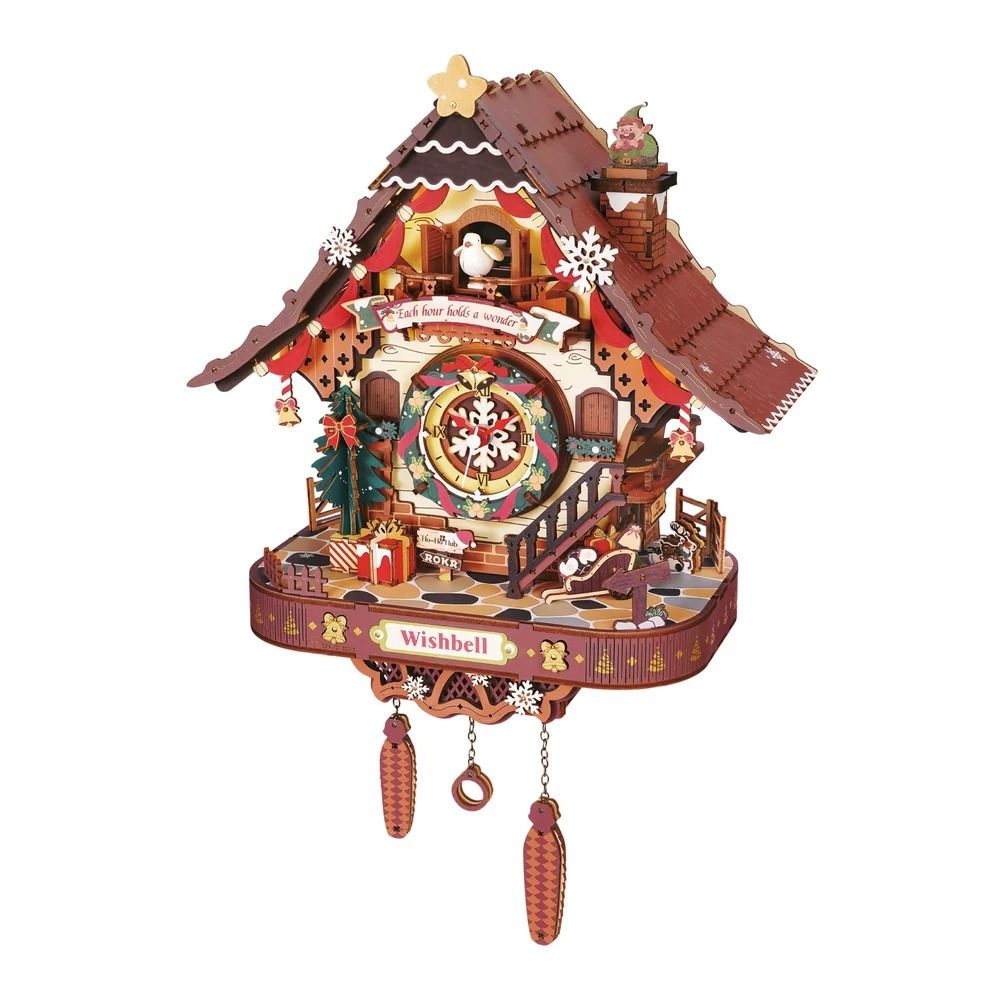 ROKR Christmas Cuckoo Clock Wooden Model Kit