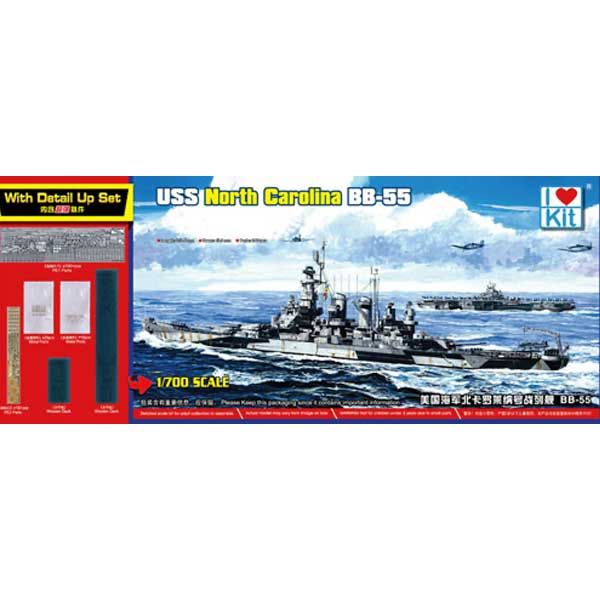 I Love Kit 1/700 Scale USS North Carolina BB-55 Model Kit