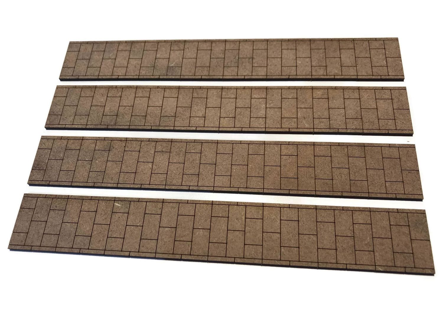 Scale Model Scenery Laser Cut MDF Pavement Strips OO Gauge