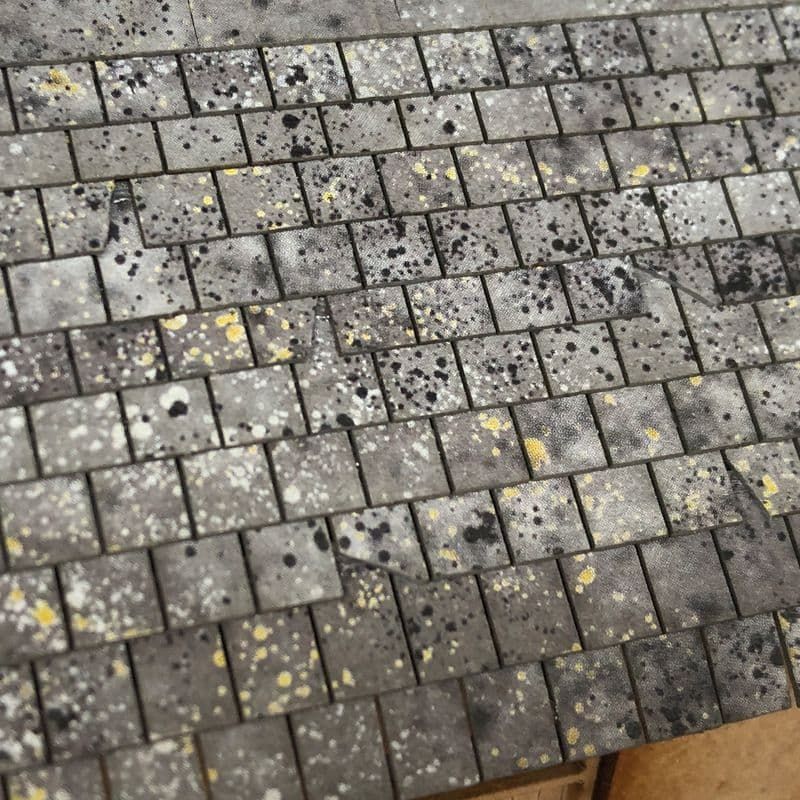 Scale Model Scenery Pre-Weathered Laser Cut Roof Slates (A4 Sheet) OO Gauge