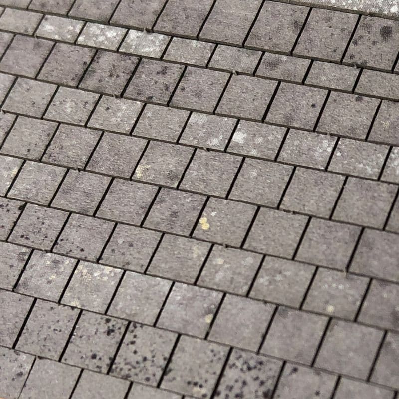 Scale Model Scenery Lightly Weathered Laser Cut Roof Slates (A4 Sheet) OO Gauge