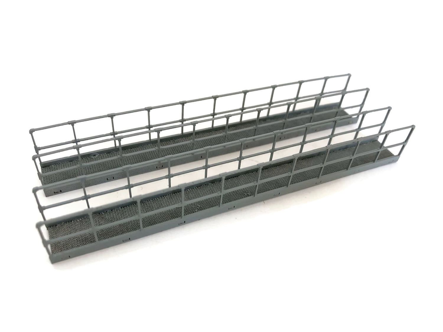 Scale Model Scenery Extra Long Laser Cut Industrial Walkways With Railings OO Gauge
