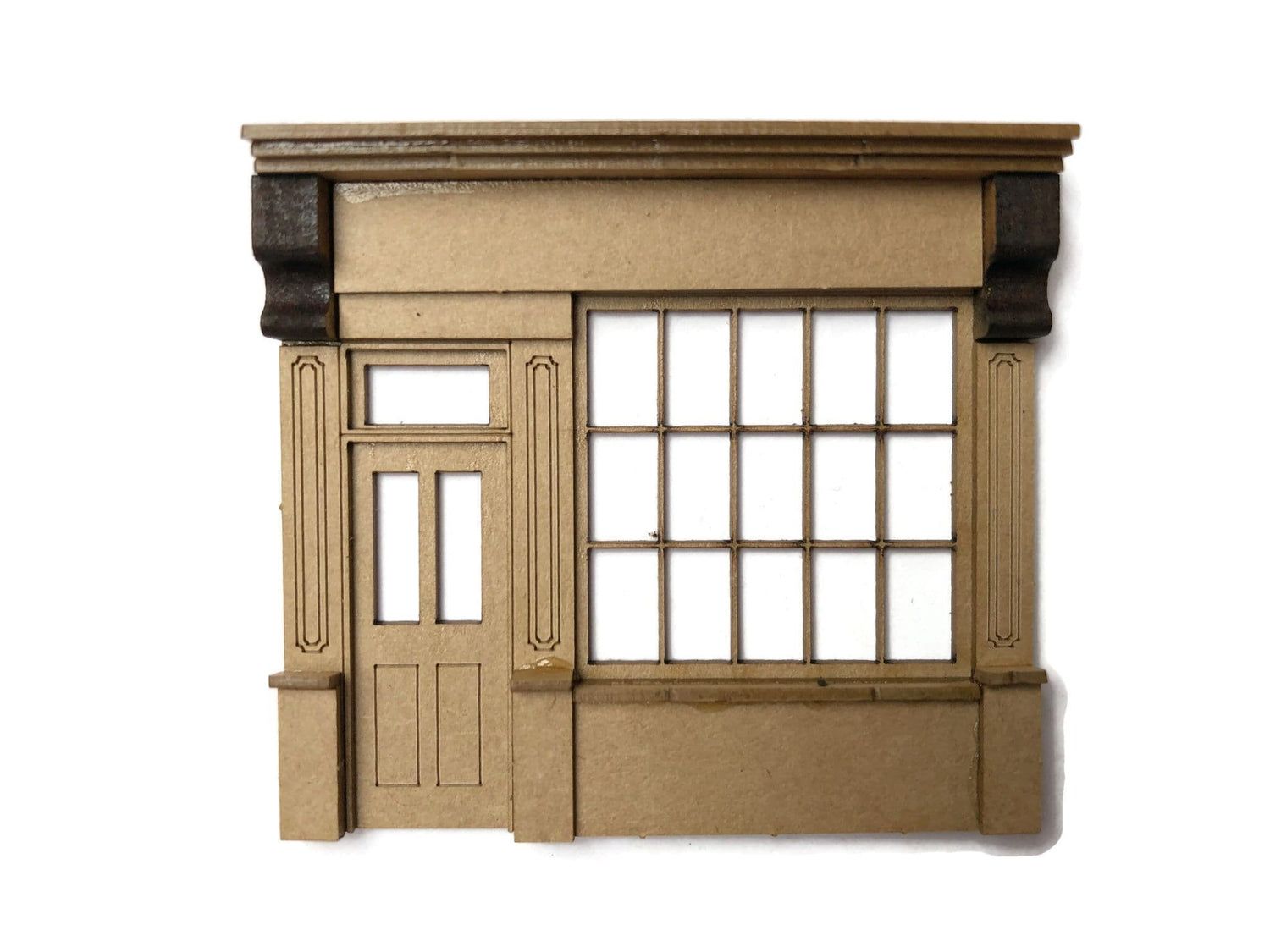 Scale Model Scenery Period Shop Front With Left-Hand Door OO Gauge