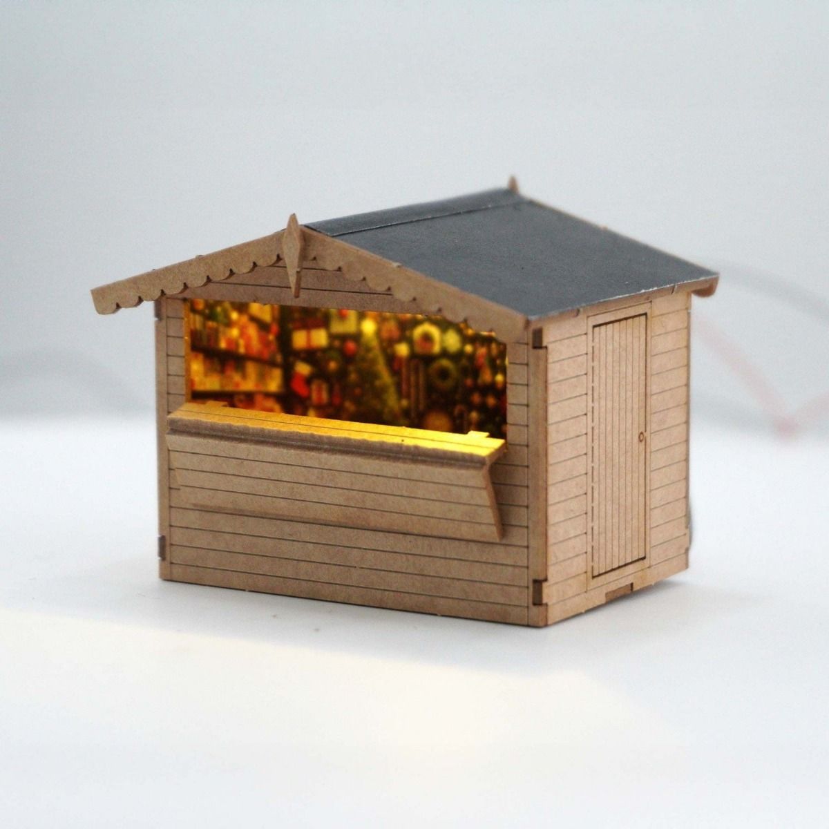 Scale Model Scenery Christmas Market Stall OO Gauge