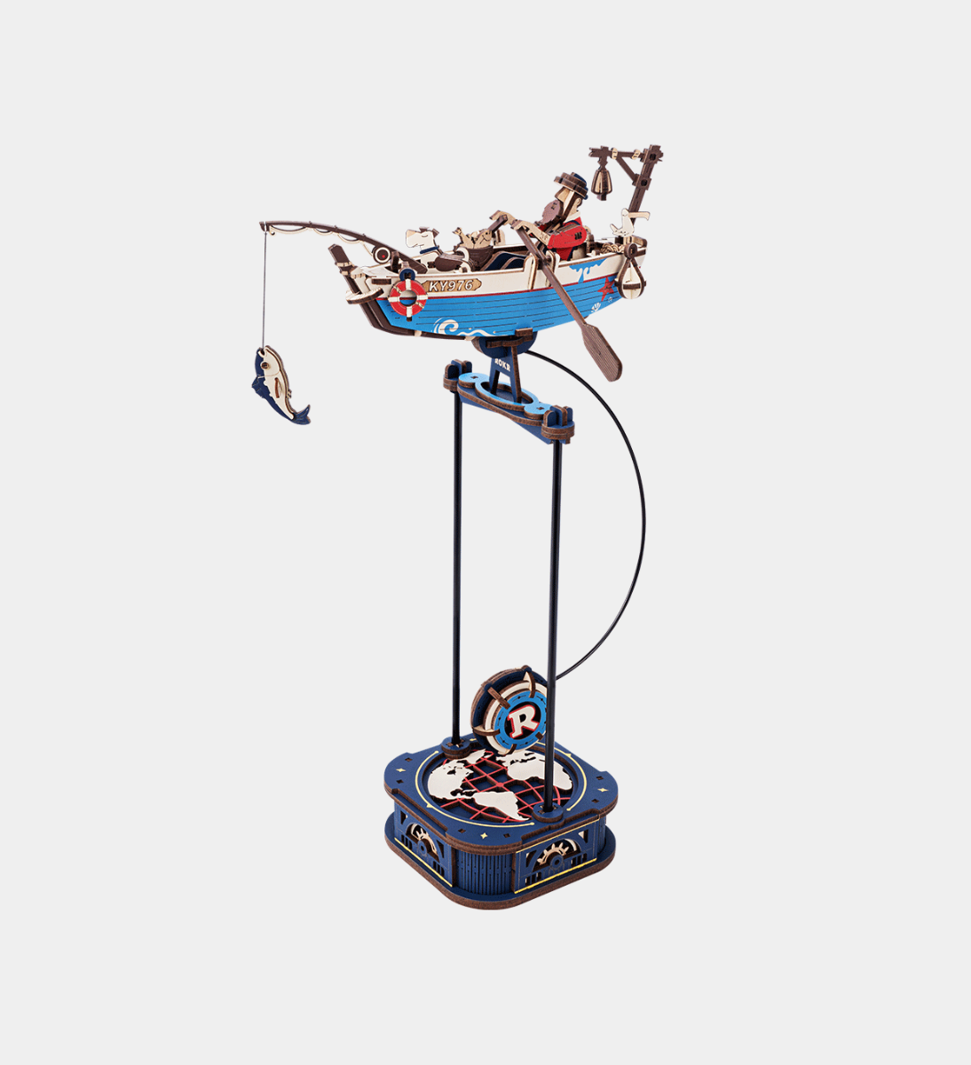 ROKR Ocean Fisher Pendulum Wooden Model Kit