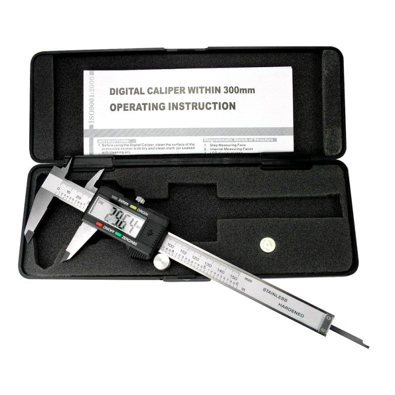 Metal Digital Caliper and Case - 150mm